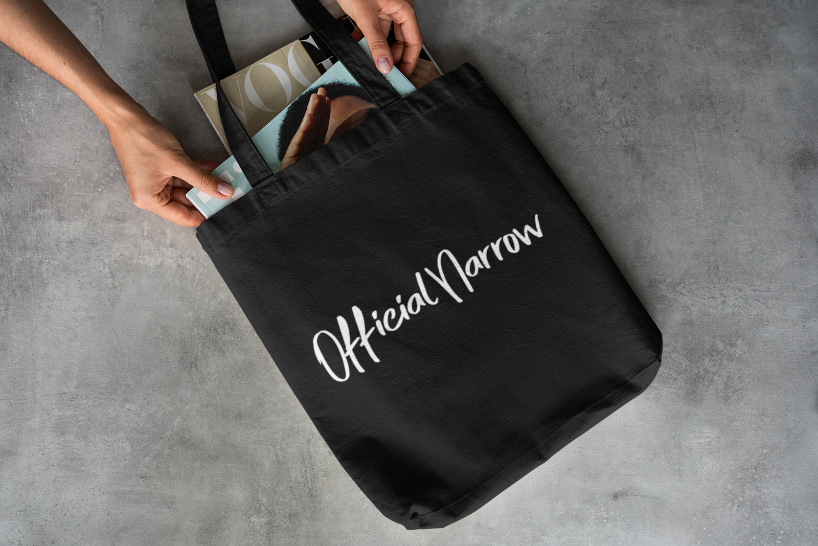 OFCLNRRW "FONT" PREMIUM TOTE BAG Official Narrow